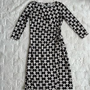 Talbots black and white dress size S